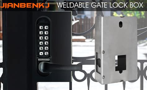 metal gate lock box with tabs for screws|metal gate lock hardware.